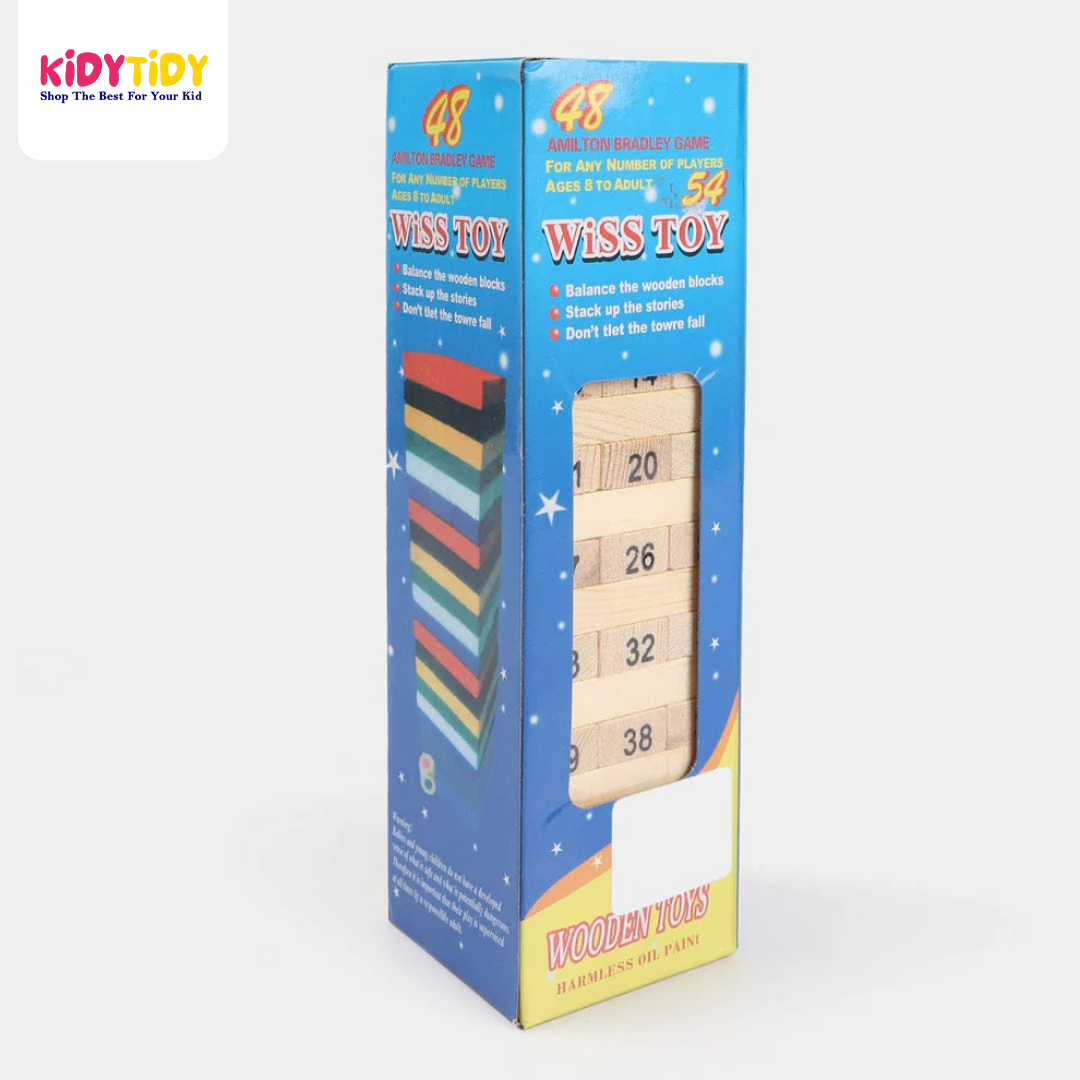 Wiss Toy – Wooden Block Stacking Game (Jenga Style)