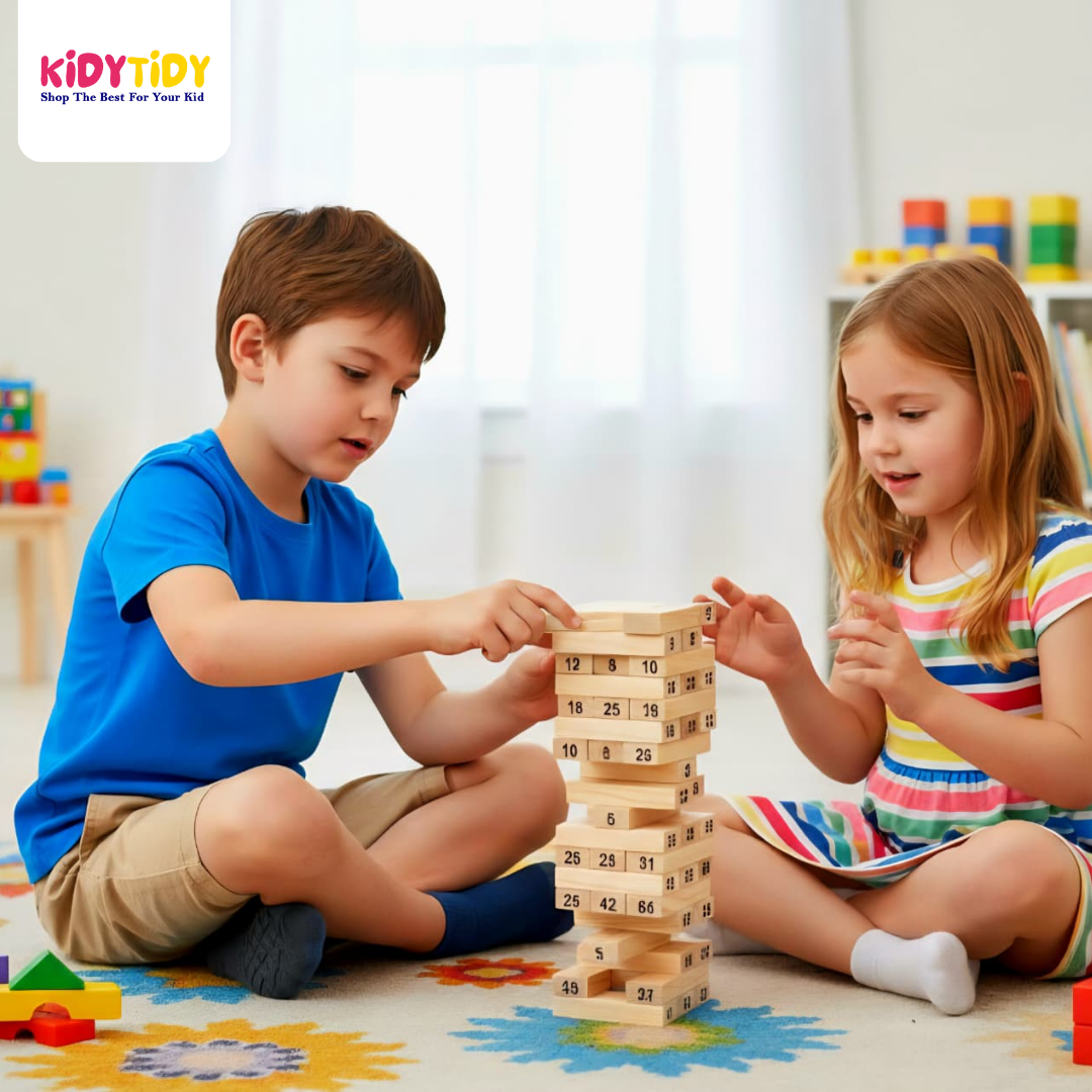 Wiss Toy – Wooden Block Stacking Game (Jenga Style)