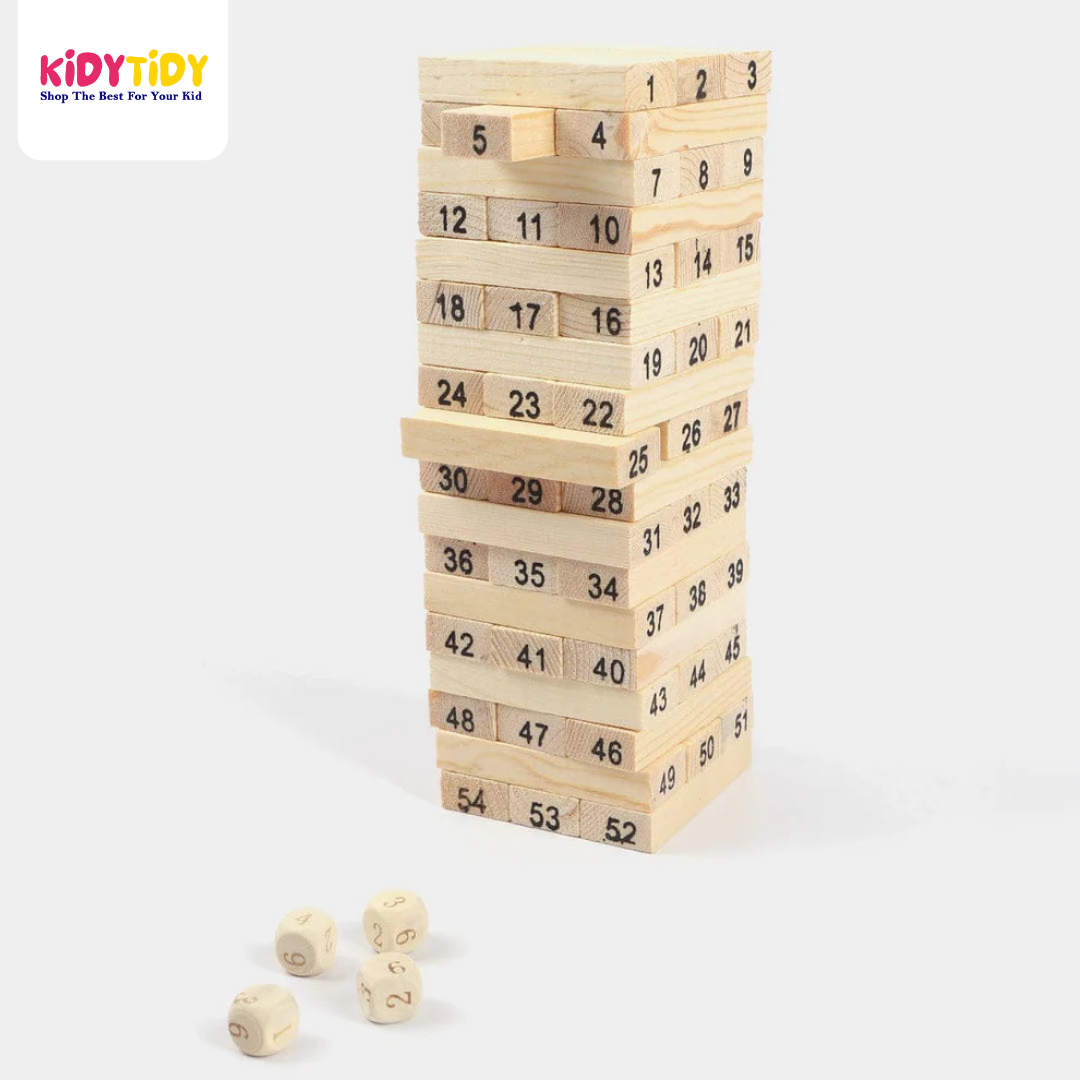 Wiss Toy – Wooden Block Stacking Game (Jenga Style)