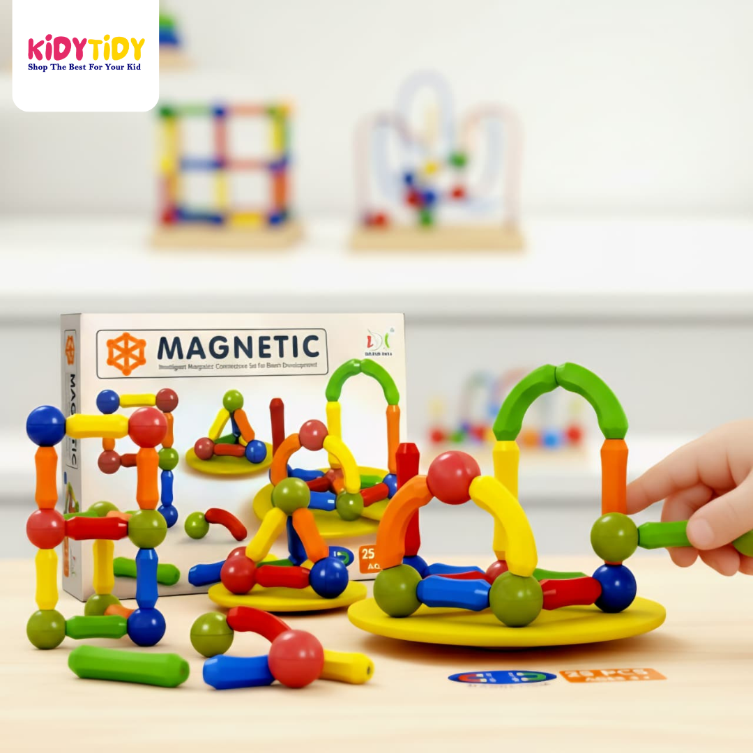 Magnetic Building Sticks – 25 Pcs Educational Construction Set