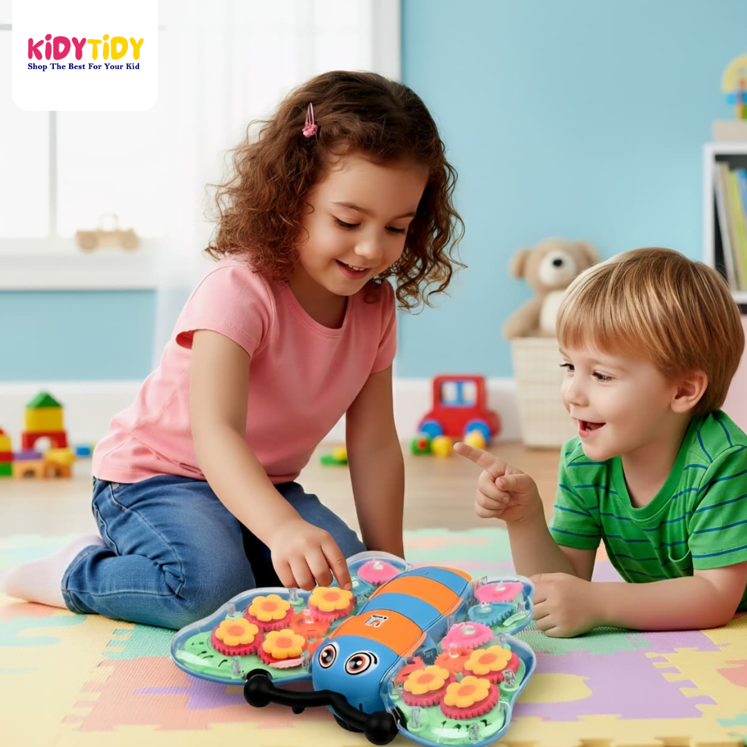 Gear Butterfly – Musical & Light-Up Educational Toy 🦋