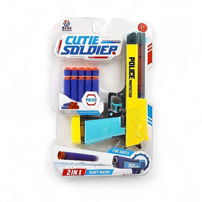 Cutie Soldier 2-in-1 Toy Gun – Foam Dart & Water Blaster