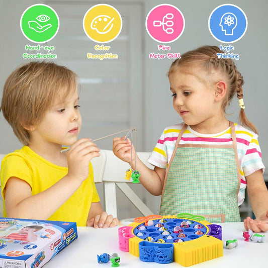 Electric Musical Fishing Game Toy Set for Kids