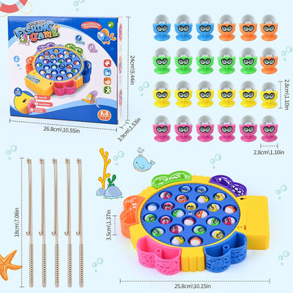 Electric Musical Fishing Game Toy Set for Kids