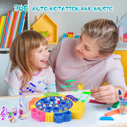 Electric Musical Fishing Game Toy Set for Kids