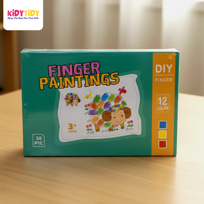 DIY Finger Painting Kit for Kids – 12 Color Set
