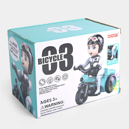 03 Bicycle Rider Toy – Music, Lights & 360° Action Fun