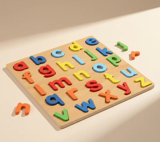 Wooden Alphabet Learning Puzzle Board (A–Z)