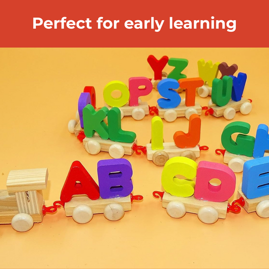 Colorful Wooden Alphabet Train – A to Z