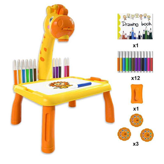 Giraffe Projector Art Desk for Kids
