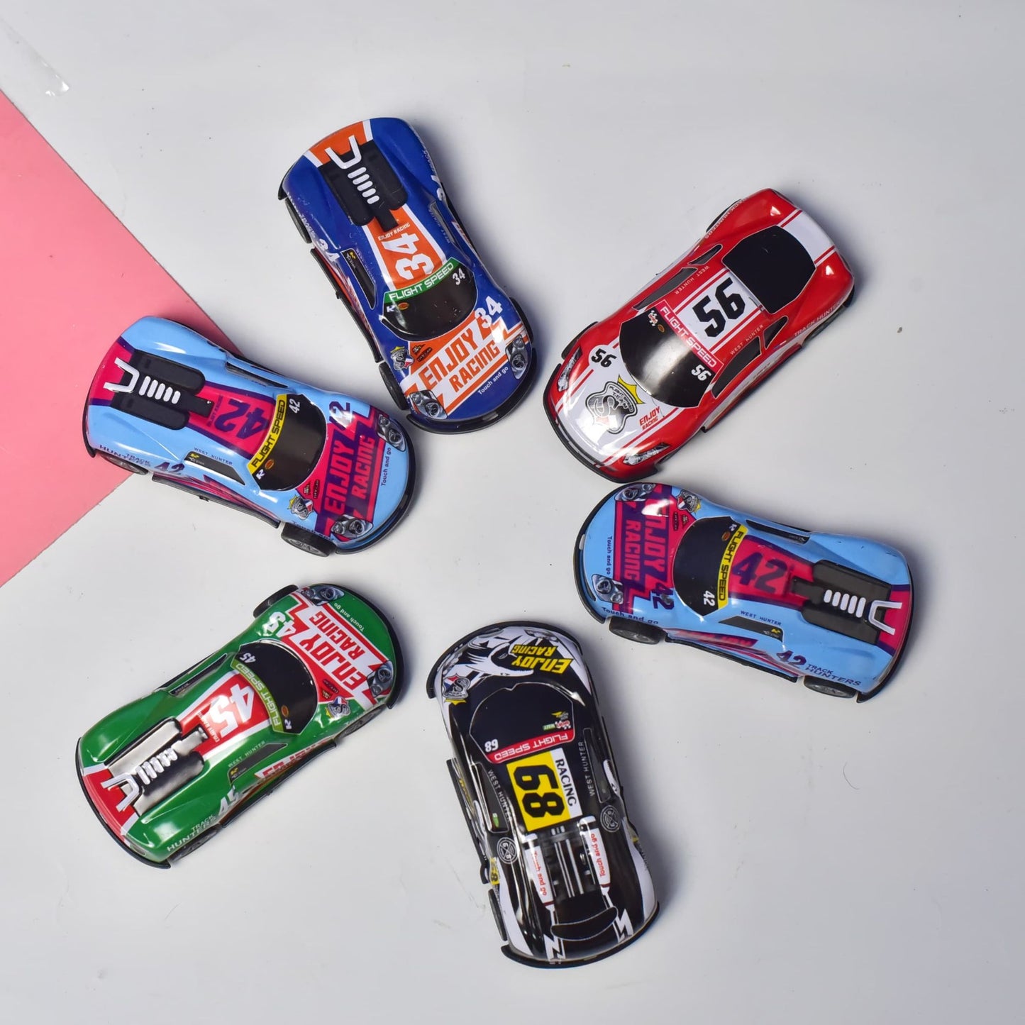 Speed Racing Mini Car Set – Pack of 6 Die-Cast Metal Cars for Kids