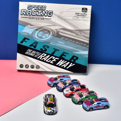 Speed Racing Mini Car Set – Pack of 6 Die-Cast Metal Cars for Kids