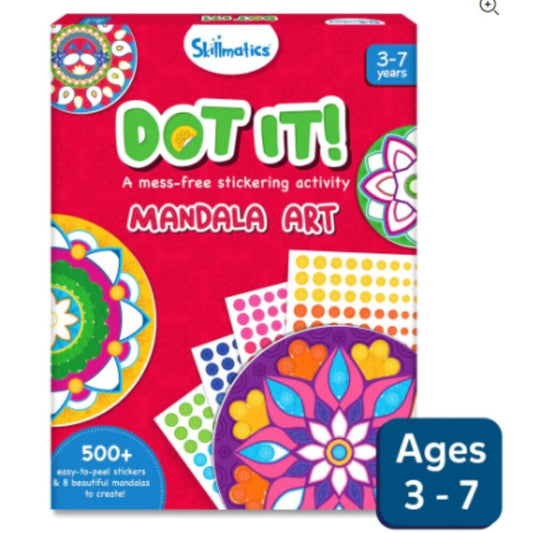 Skillmatics Dot It! Mandala Art – 3D DIY Sticker Activity Book