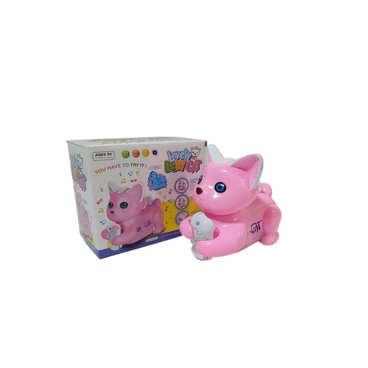 Lovely Baby Cat Musical Toy – Interactive Light & Sound Toy for Kids