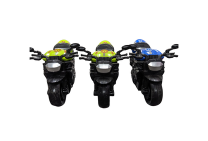Friction-Powered Sport Bike Toy – Racing Motorcycle (Set of 3)