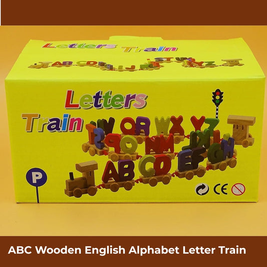 Colorful Wooden Alphabet Train – A to Z