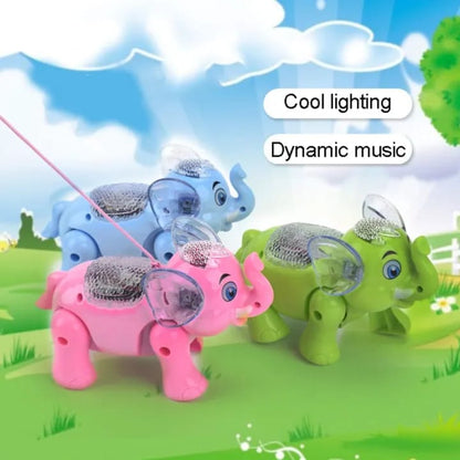 Blue Elephant Toy with Lights and Sounds