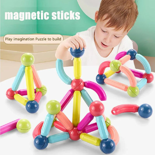 Magic Magnetic Building Blocks Toy Set 🧲🌈