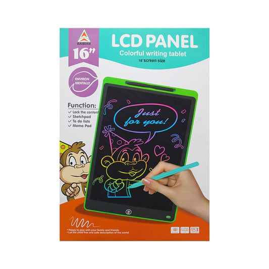 16 inches LCD Writing Tablet for Kids – Reusable Drawing & Learning Pad