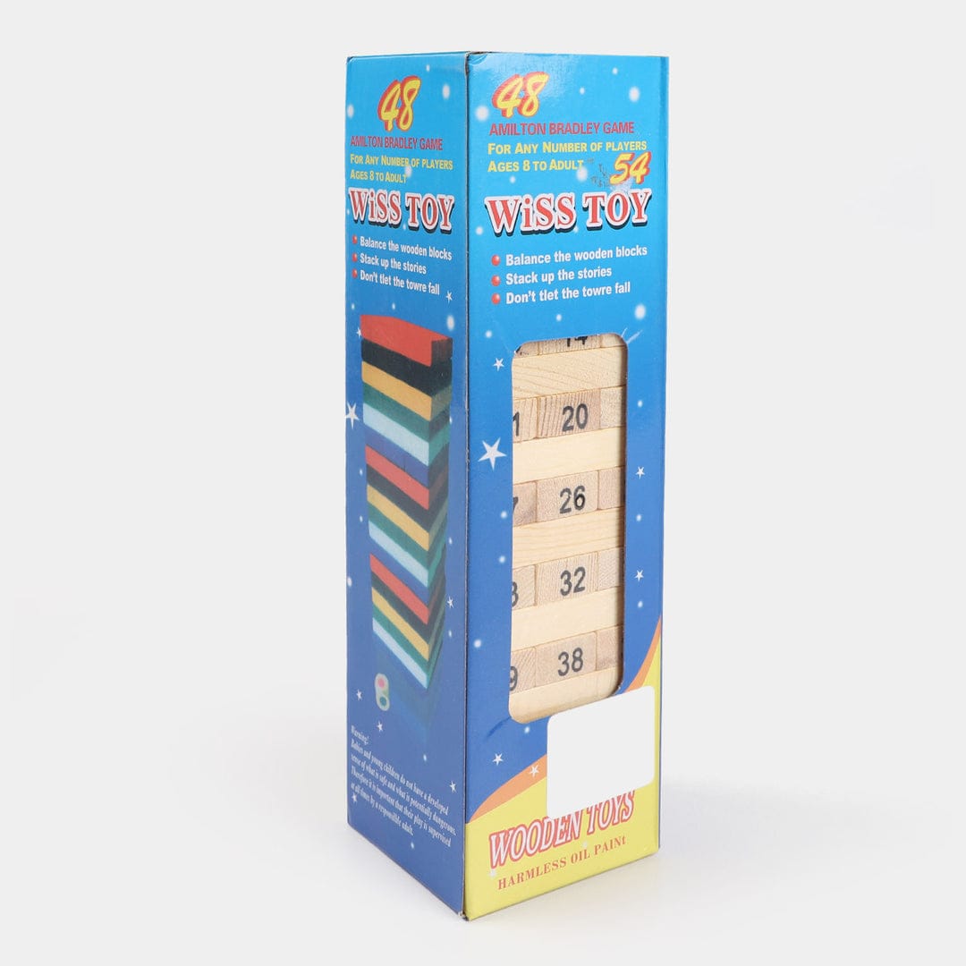 Wiss Toy – Wooden Block Stacking Game (Jenga Style)