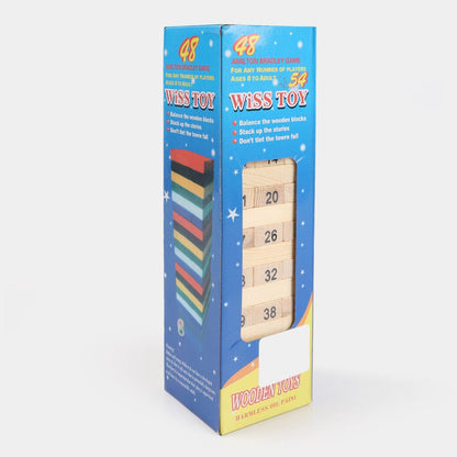 Wiss Toy – Wooden Block Stacking Game (Jenga Style)