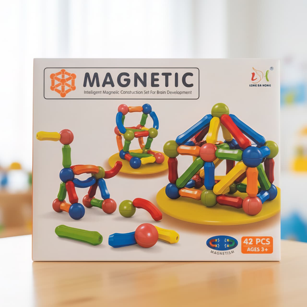 Magnetic Building Blocks Set – 42 PCS Educational Construction Toy