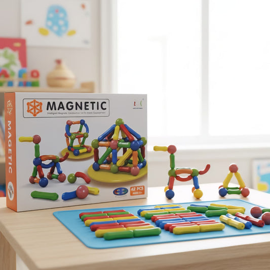 Magnetic Building Blocks Set – 42 PCS Educational Construction Toy