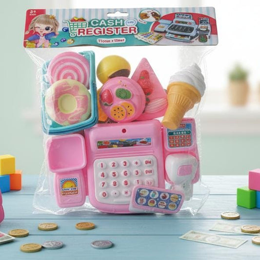 Kids Cash Register Play Set – Pretend Shopping Toy