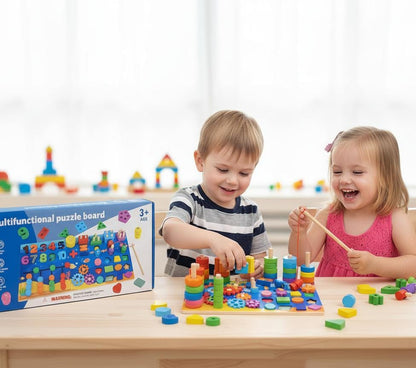 Multifunctional Puzzle Board for Kids (Ages 3+)