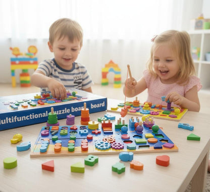 Multifunctional Puzzle Board for Kids (Ages 3+)
