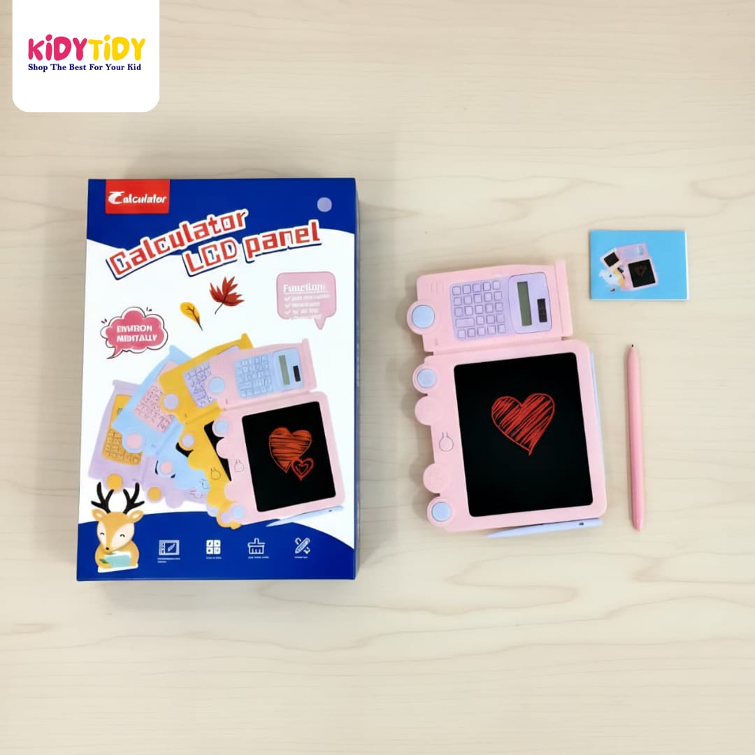 Calculator with LCD Writing Panel – 2-in-1 Educational Gadget