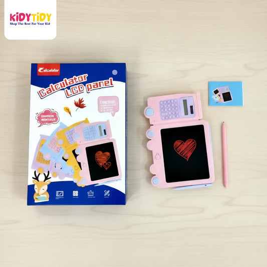 Calculator with LCD Writing Panel – 2-in-1 Educational Gadget