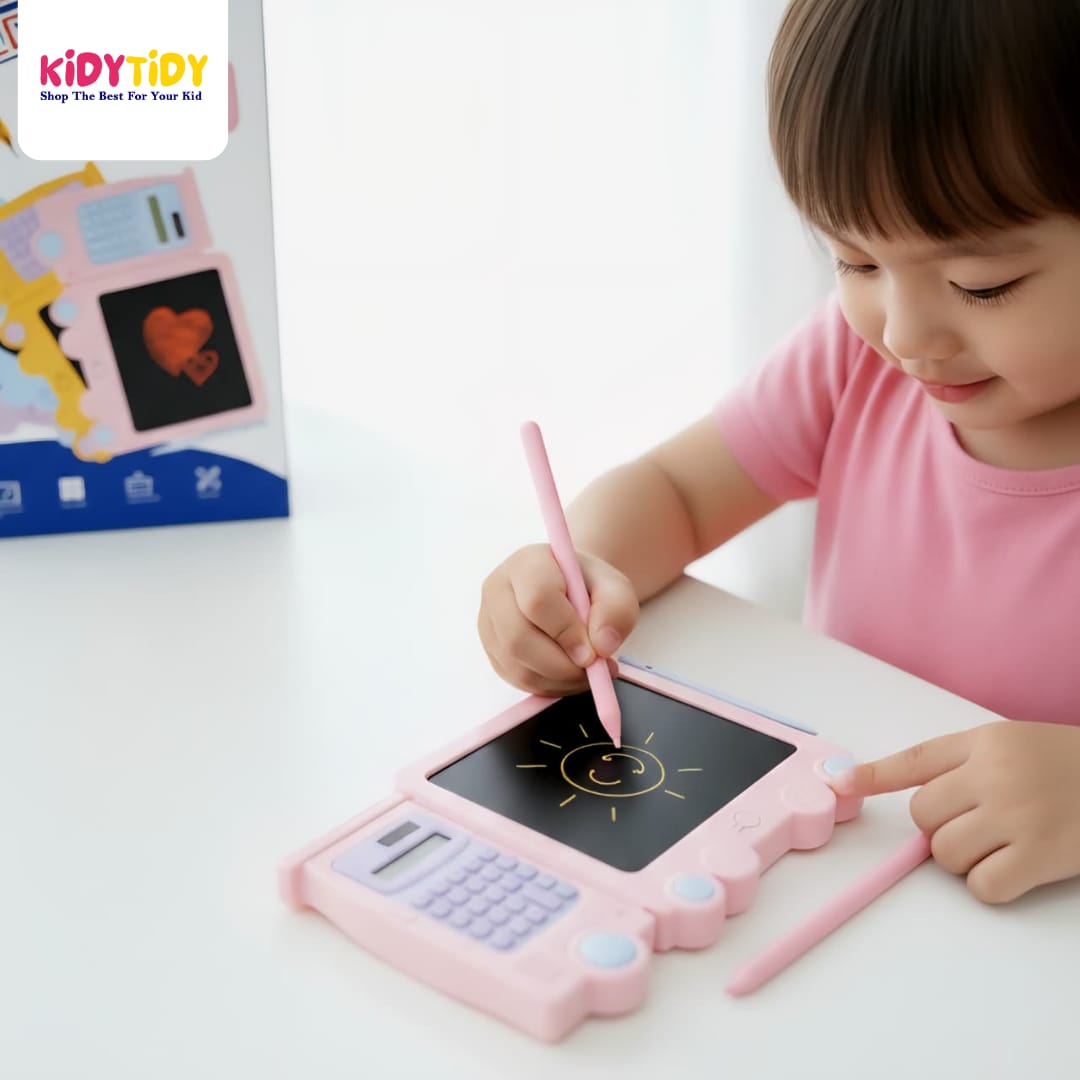 Calculator with LCD Writing Panel – 2-in-1 Educational Gadget