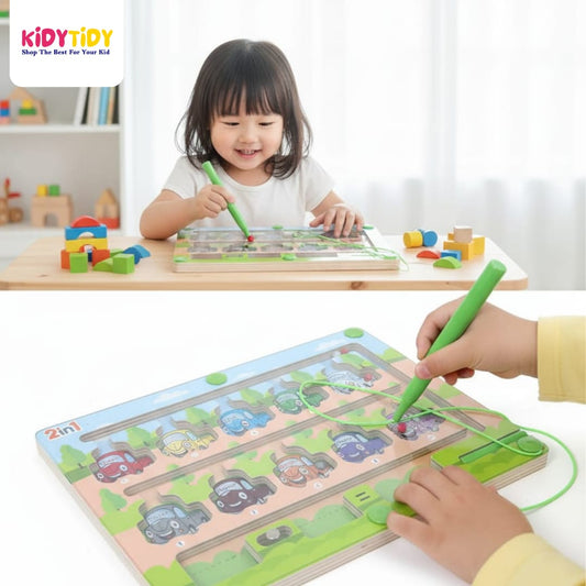 2-in-1 Magnetic Maze Puzzle Board – Fun Learning Game for Kids