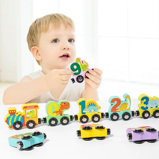 Wooden Number Train Toy Set for Toddlers 🚂🔢