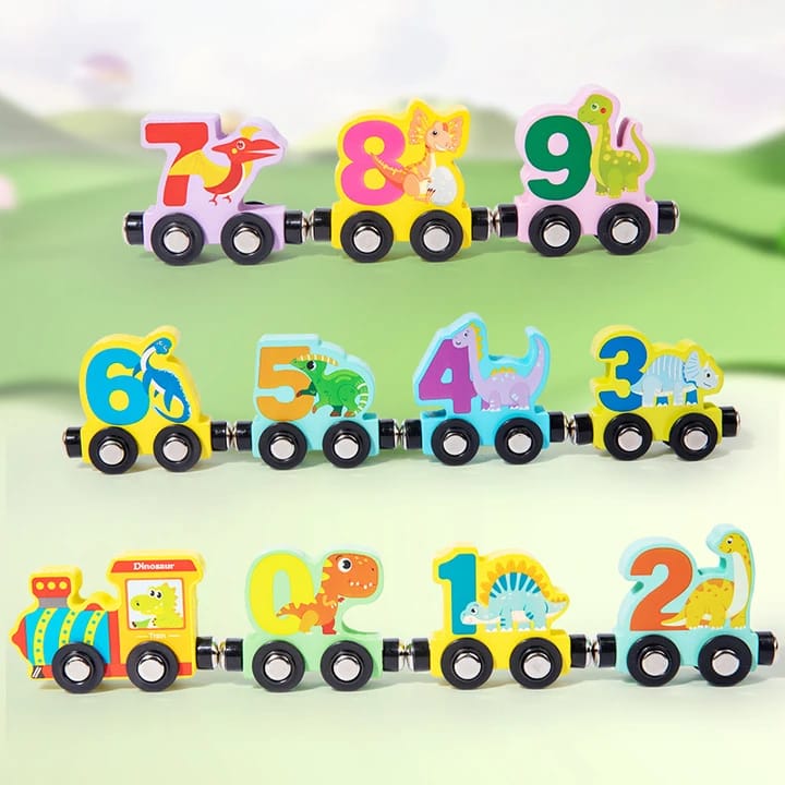 Wooden Number Train Toy Set for Toddlers 🚂🔢