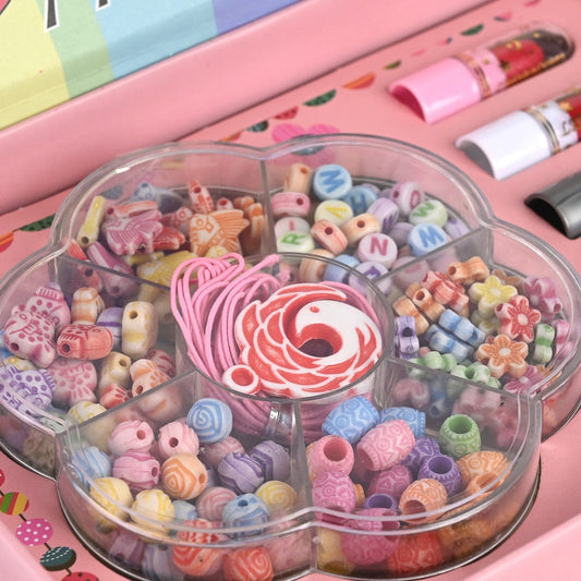 Kids' Deluxe Rainbow Vanity & DIY Jewelry Set