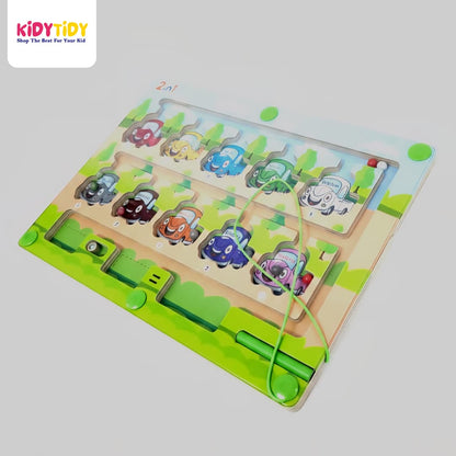 2-in-1 Magnetic Maze Puzzle Board – Fun Learning Game for Kids