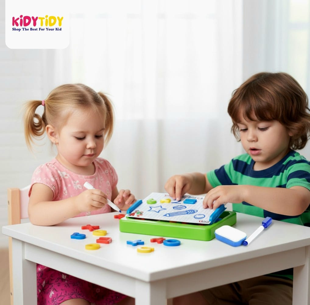Kids 2-in-1 Magnetic Learning & Drawing Board