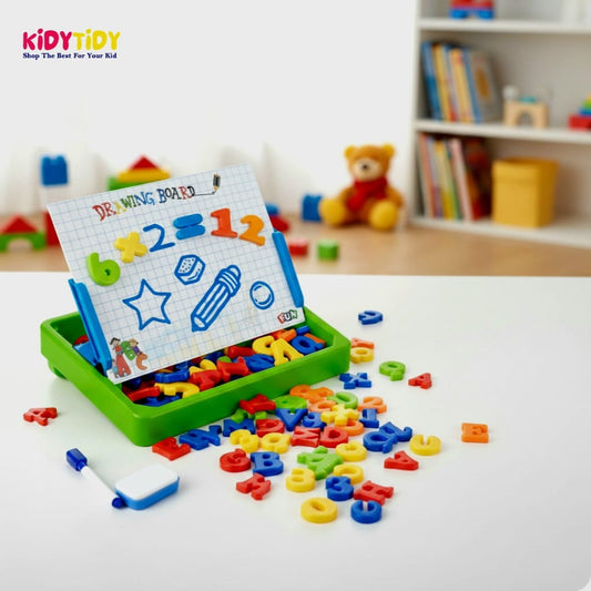 Kids 2-in-1 Magnetic Learning & Drawing Board