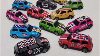 Mini Die-Cast Pull Back Cars – Set of 12 Colorful Racing Vehicles for Kids